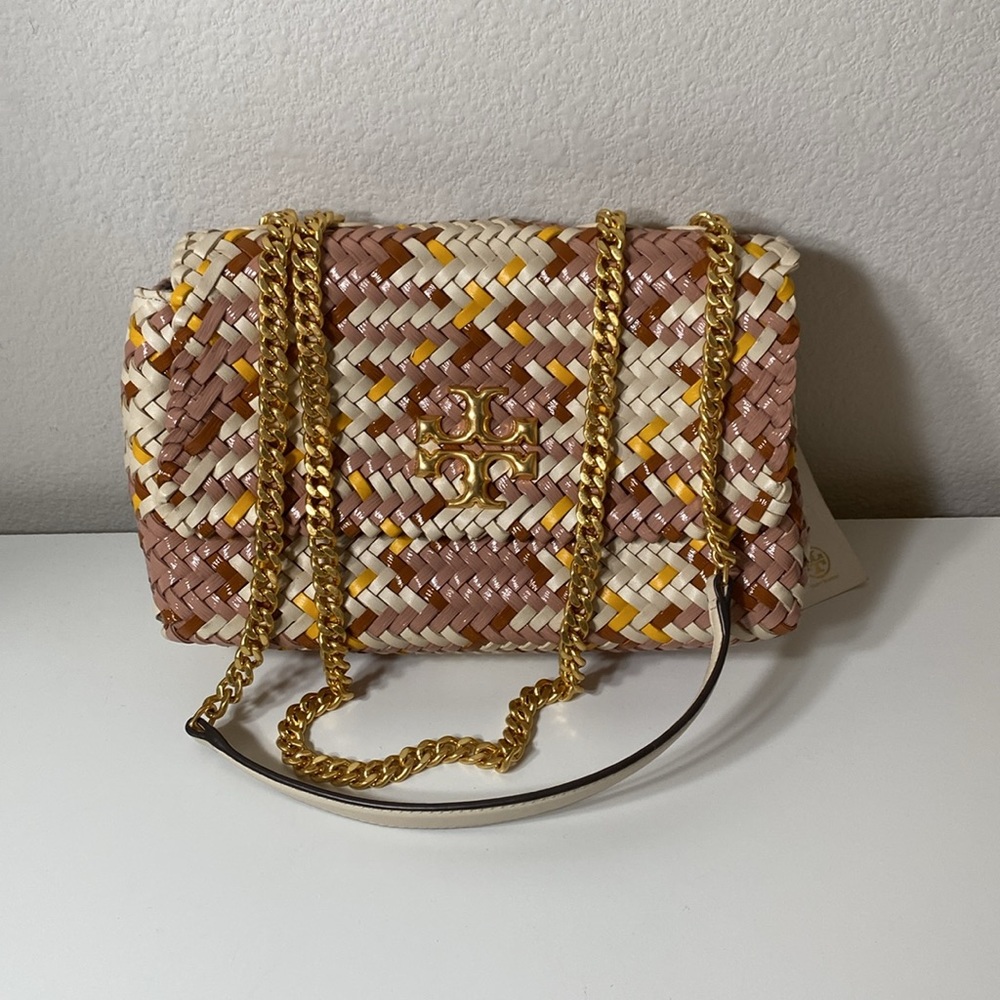 NWT Tory Burch Kira Woven Small Convertible Shoulder Bag - Picture 2 of 12